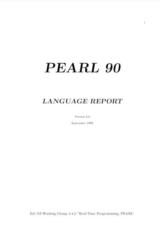 PEARL90 Language Report