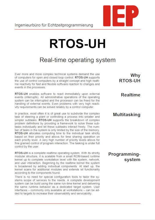 RTOS-UH Brochure